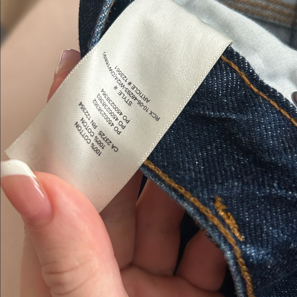 Aritzia Dark Blue Flare & Wide Leg Jeans - Picture 6 of 8
